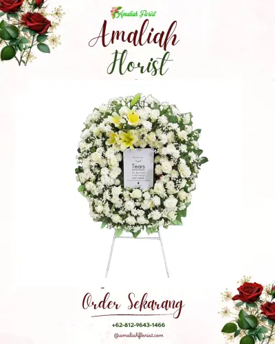 Krans Bunga Duka Cita di Silaing Atas